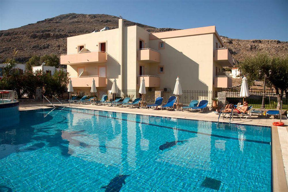 Lindos Blue Sky Aparthotel Bagian luar foto